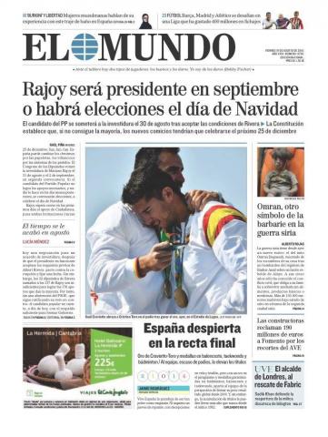 O Rajoy, o elecciones el día de Navidad